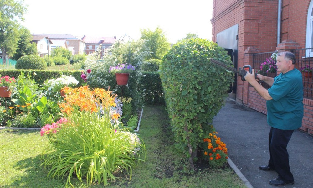 В Октябрьском округе Омска высадили больше тысячи деревьев и кустарников