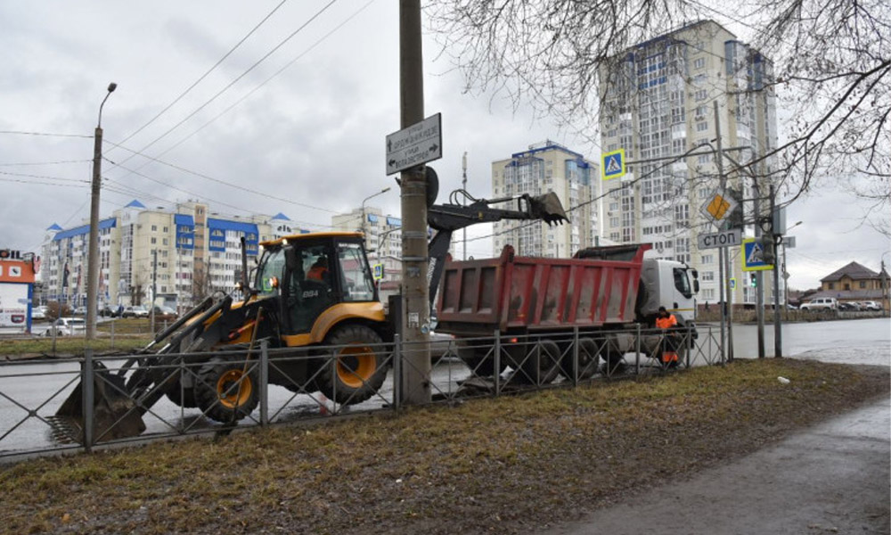 В Омске продолжаются дорожные работы на улице 7-й Северной