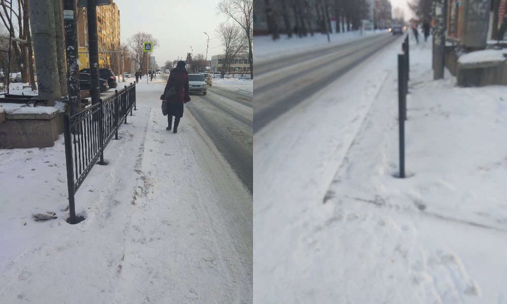 В администрации Омска объяснили появление забора на улице 12 Декабря