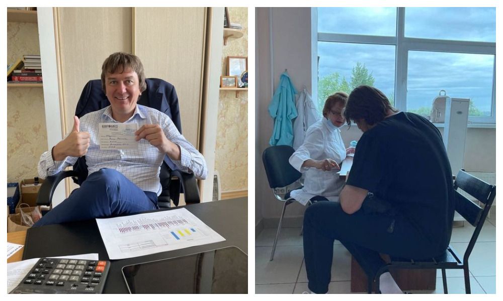 Омские бизнесмены Шкуренко и Скуратов привились от коронавируса