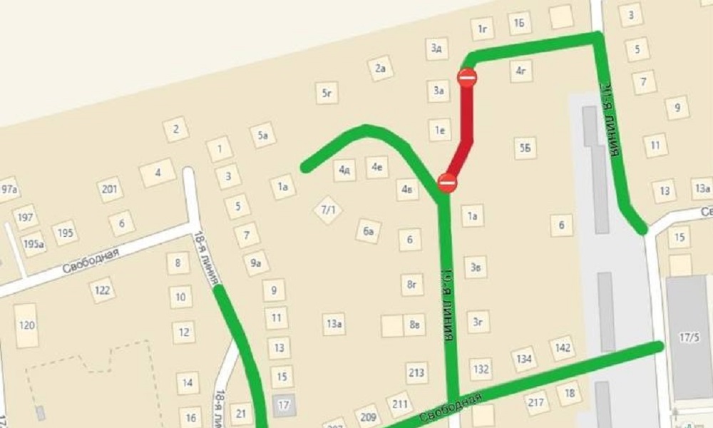 В омском частном секторе перекрыли часть улицы 19-я Линия