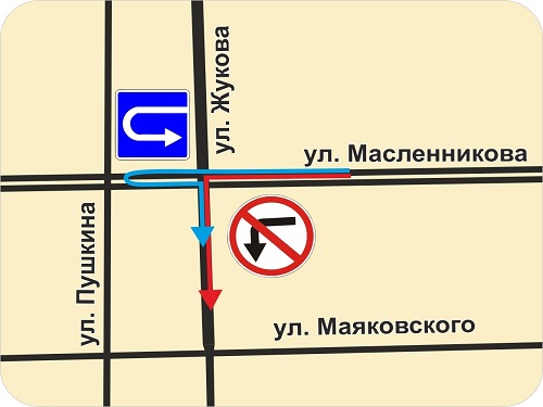 В Омске на перекрёстке улиц Жукова и Масленникова изменили схему движения