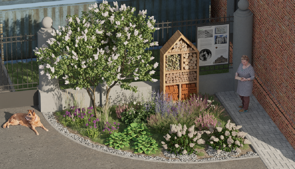 Цветы, кустраники и отель для насекомых: в Омске хотят благоустроить газон рядом с домом Печокас