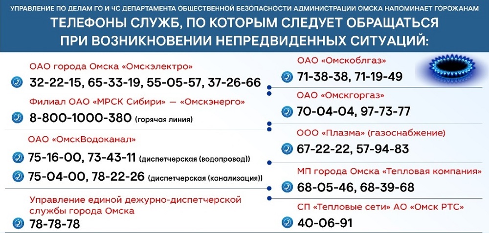 Омичам напоминают телефоны экстренных служб