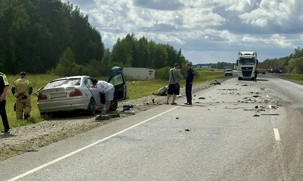 В ДТП на трассе «Челябинск — Новосибирск» в Омской области погиб водитель BMW