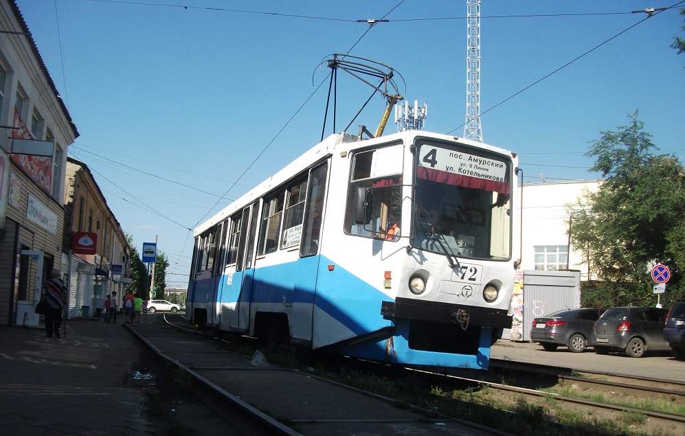 Омичи не смогут проехать на трамвае по ул. Лермонтова