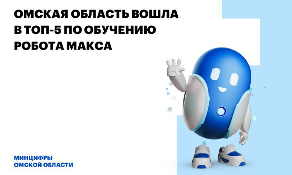 Омская область попала в пятёрку лидеров по обучению Робота Макса на «Госуслугах»