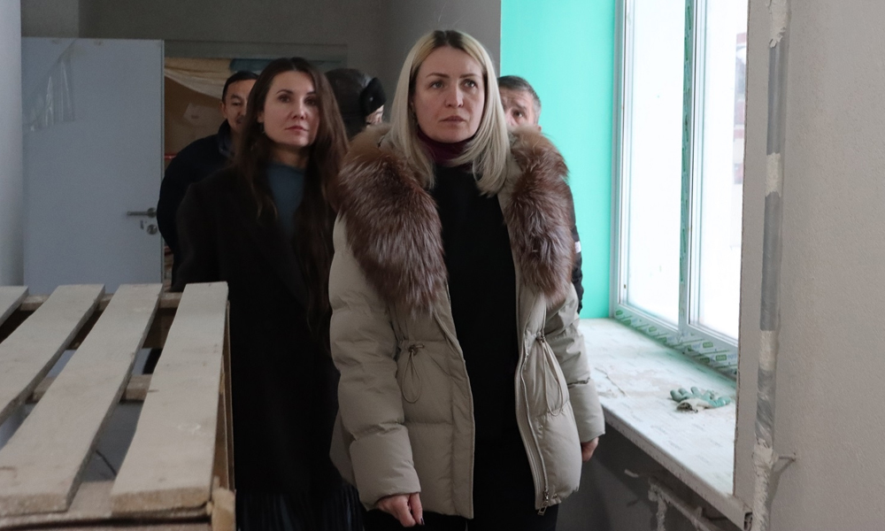 Капитальный ремонт омской школы № 129 выходит на финишную прямую