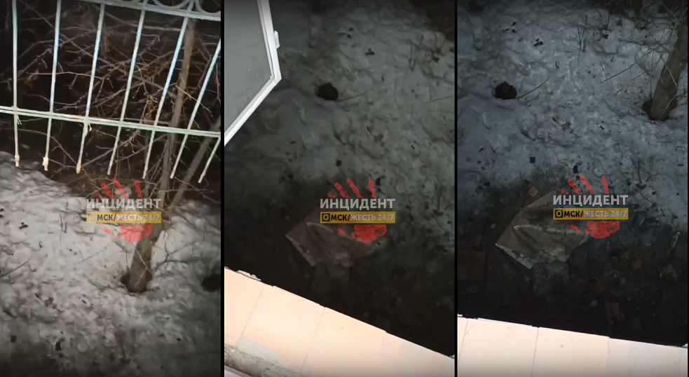 В одной из омских многоэтажек на 6-й Линии «растаял» балкон