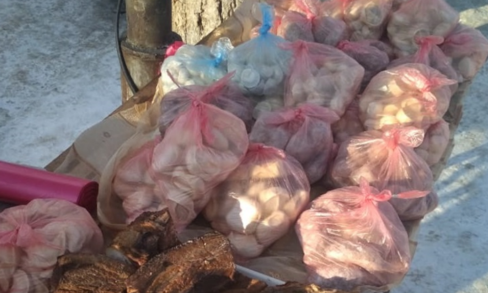 В Октябрьском округе Омска продают пельмени и голубцы прямо на улице 