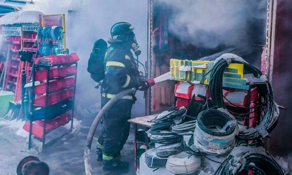 Омский рынок «Южный» в результате пожара понёс убытки на сумму более 34 млн рублей