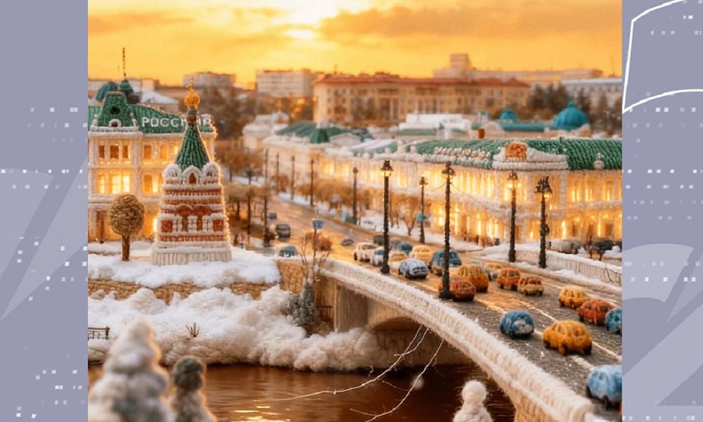Уютный город — это вязаный Омск: необычным роликом, созданным с помощью нейросети, поделился популярный блогер