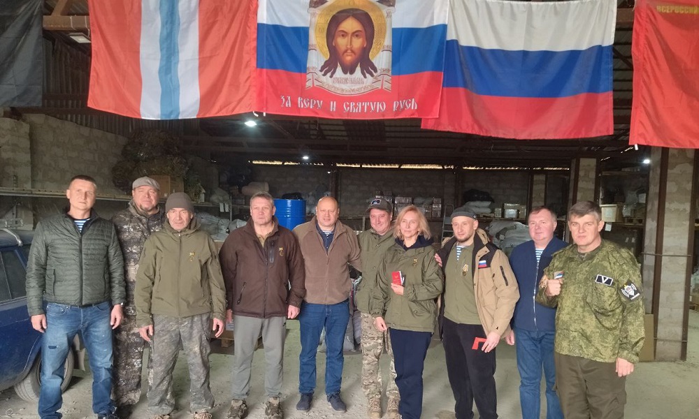 Омская делегация привезла гуманитарный груз военнослужащим в ЛНР
