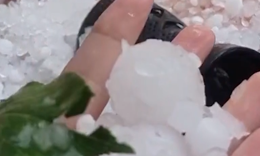 Град размером с перепелиное яйцо выпал в Тюкалинском районе