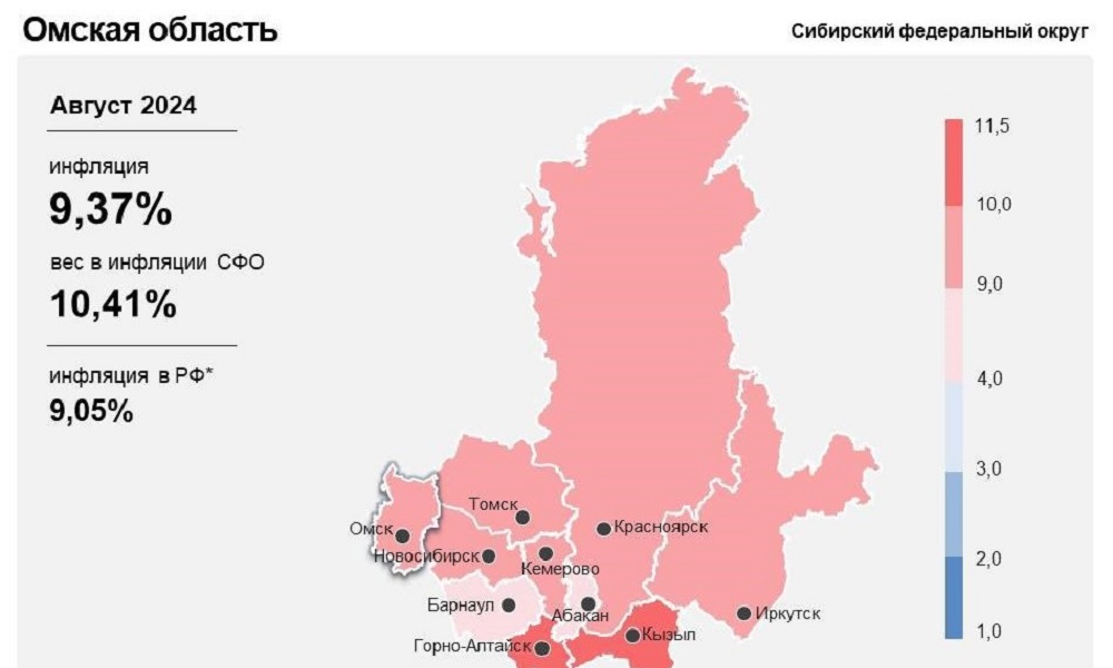 В Центробанке назвали причины замедления годового роста инфляции в Омской области