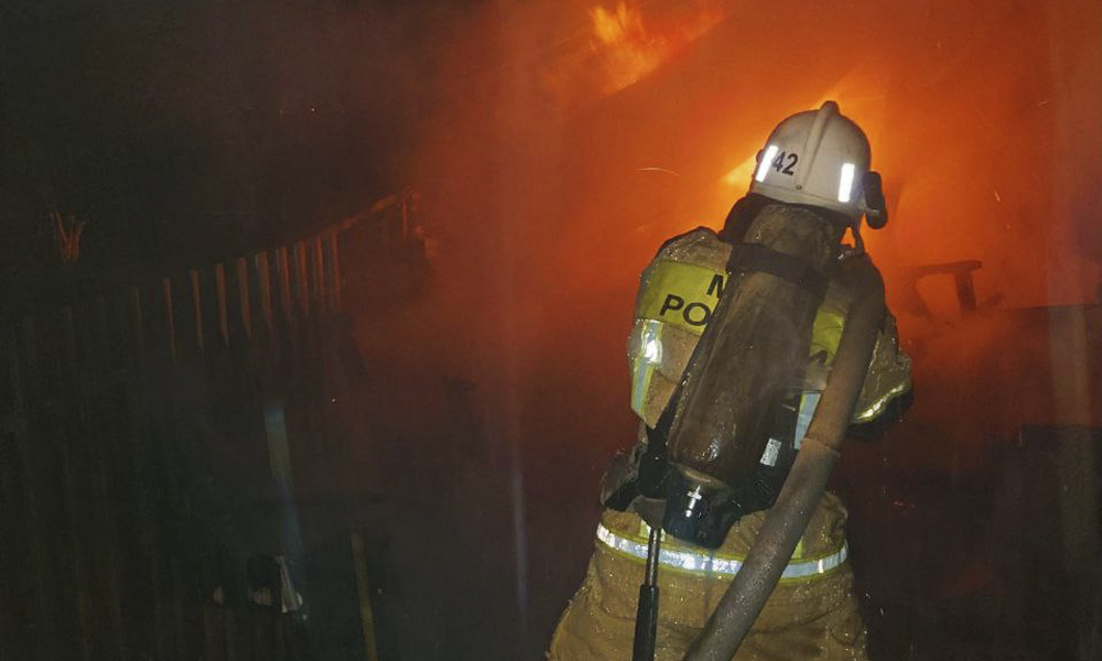 В селе Харино Омской области горела баня