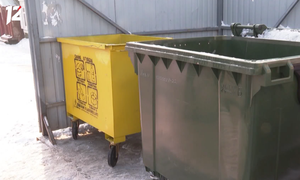 На Левобережье Омска начали устанавливать жёлтые контейнеры 