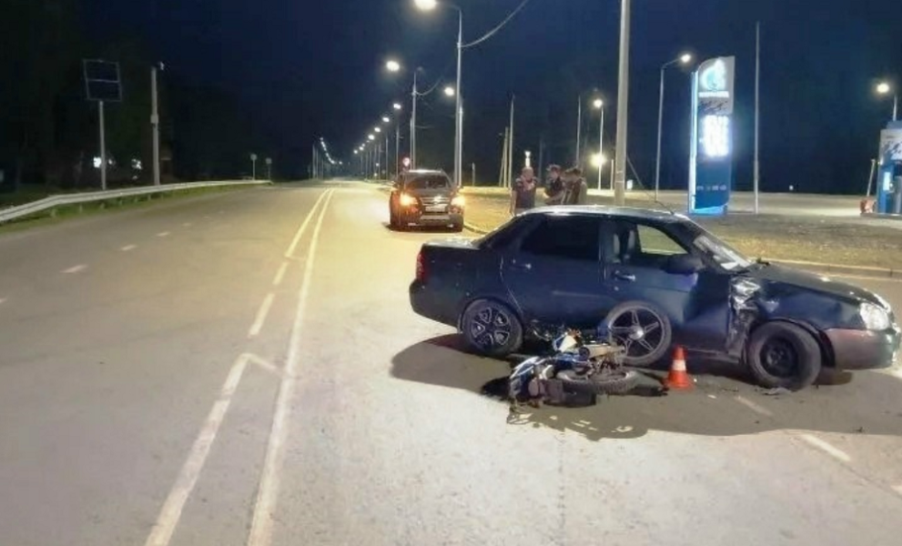 В Муромцевском районе в ДТП пострадал несовершеннолетний мотоциклист