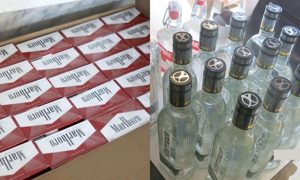 В Омске выявили 9 тысяч пачек сигарет и больше 600 бутылок водки без маркировки