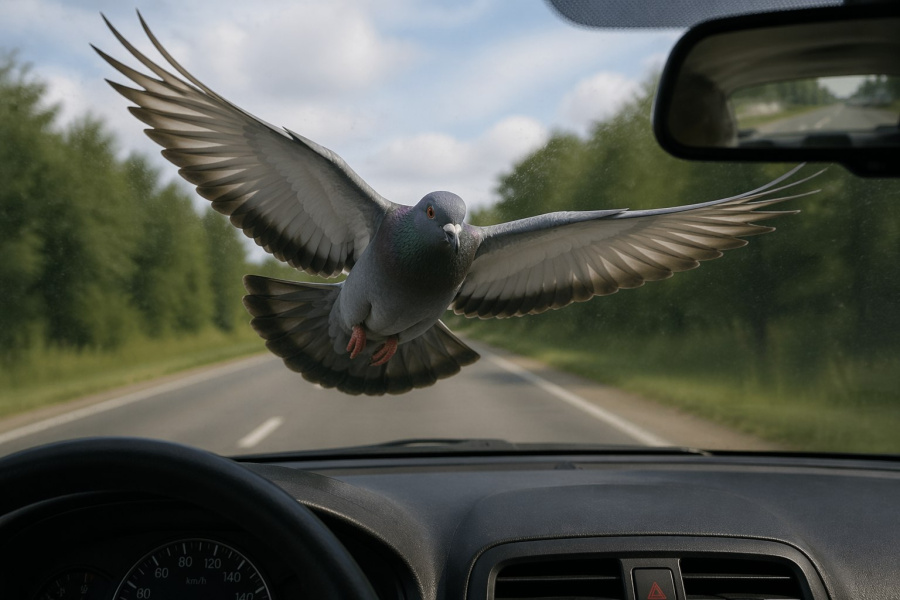 Юрист сообщила, что за сбитого голубя водителю полагается штраф в размере 600 рублей