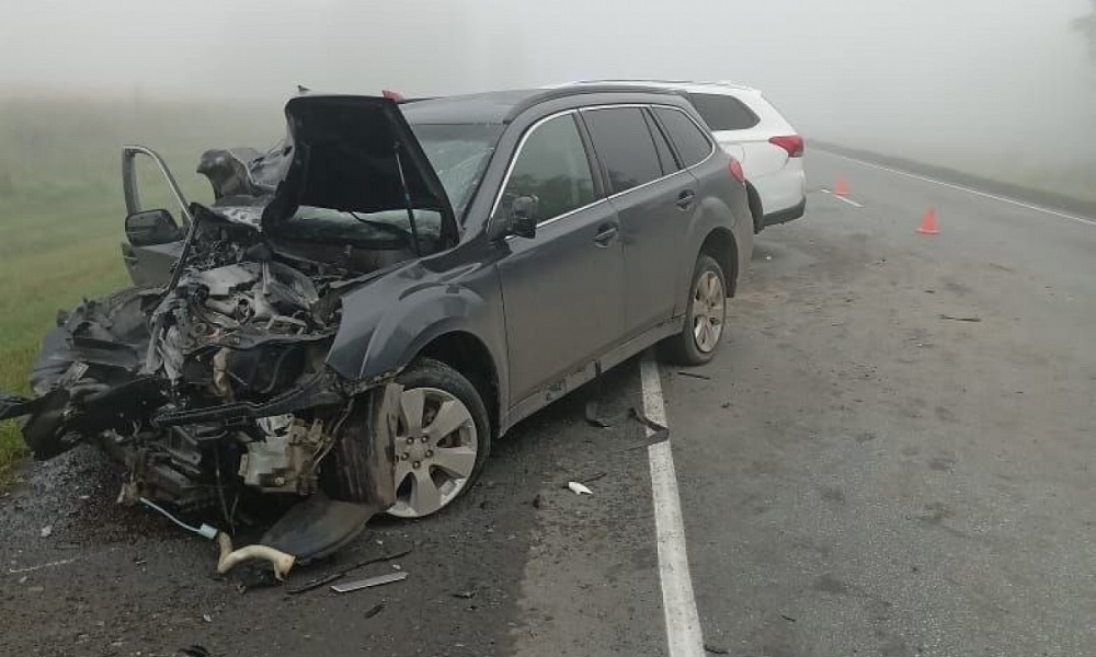 На трассе Тюмень — Омск из-за тумана столкнулись 2 автомобиля