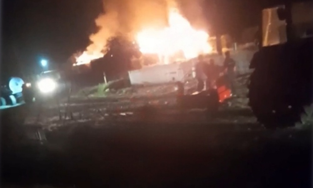 В Москаленском районе Омской области произошёл пожар  