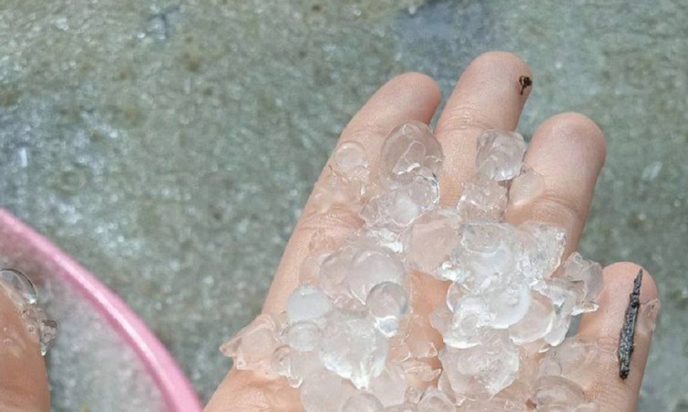 В Омской области прошёл град