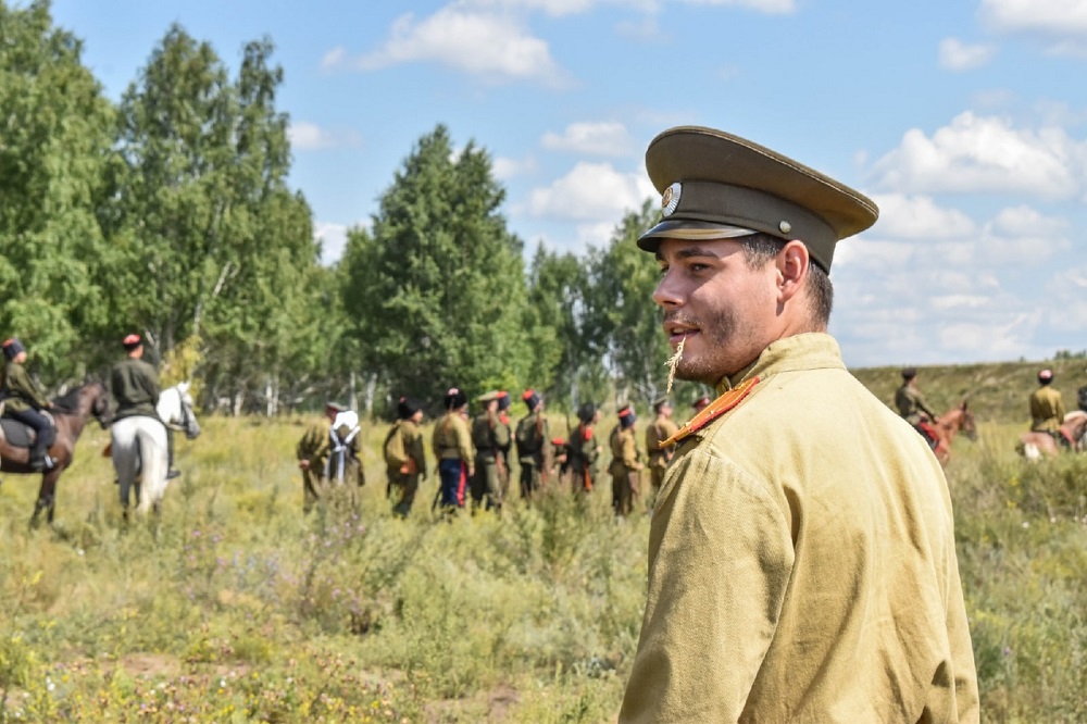 Полевой репортаж со съёмок фильма 12 канала про генерала Карбышева