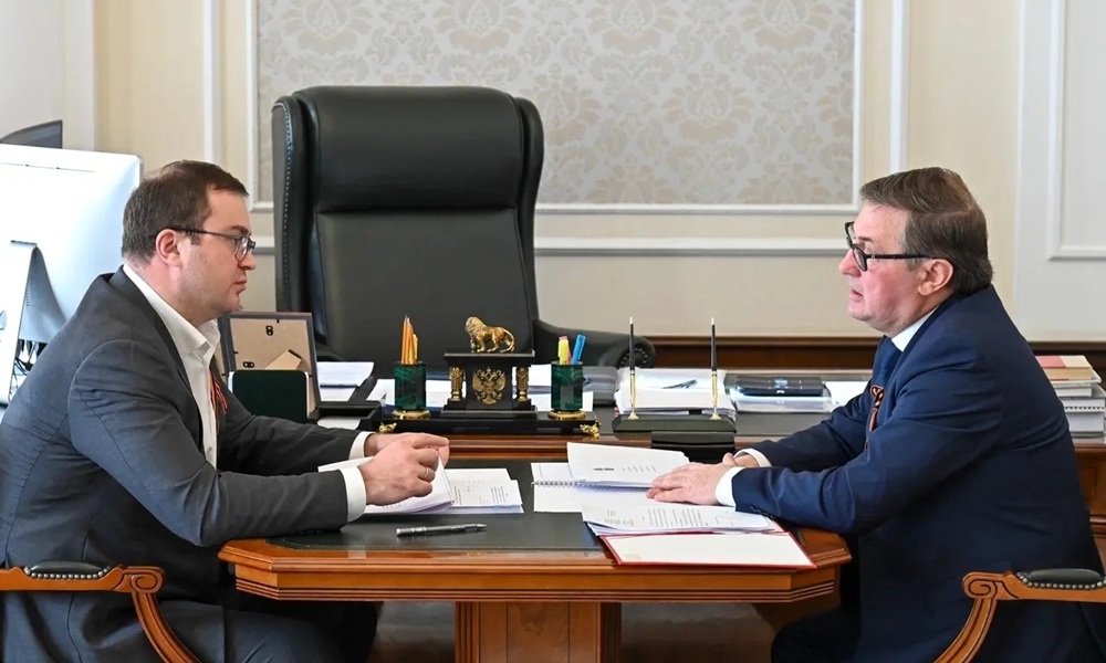 Виталий Хоценко провёл встречу с уполномоченным по защите прав предпринимателей в Омской области Юрием Герасименко