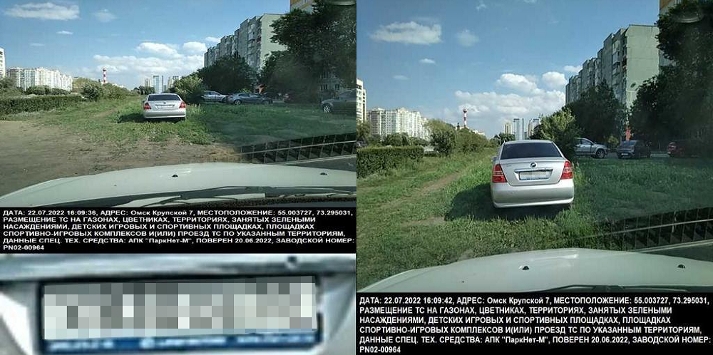 С начала лета в Омске зафиксировали более 500 фактов парковки авто на газонах и детских площадках 