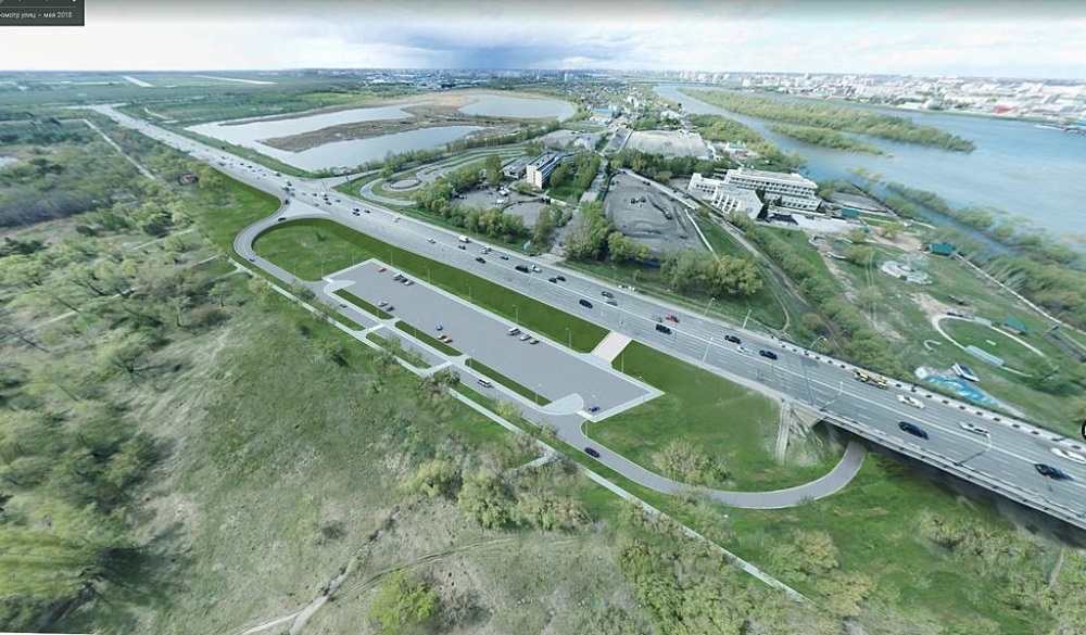 В администрации Омска показали, как будет выглядеть дорога у парка Победы 