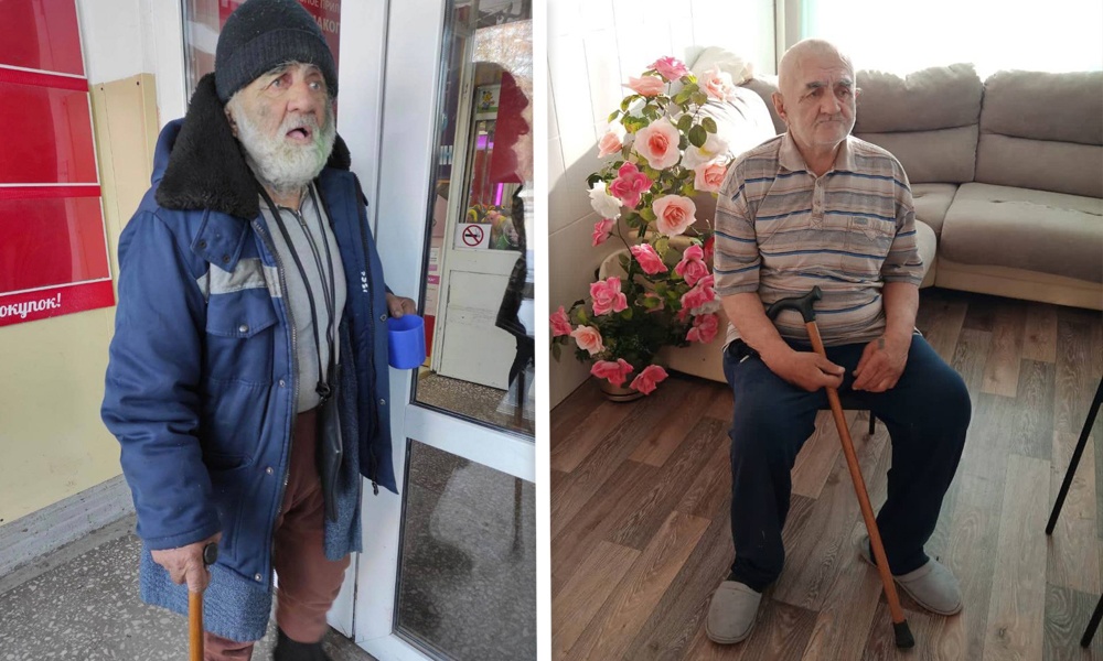 В Омске «Социальный патруль» помог бездомному инвалиду по зрению