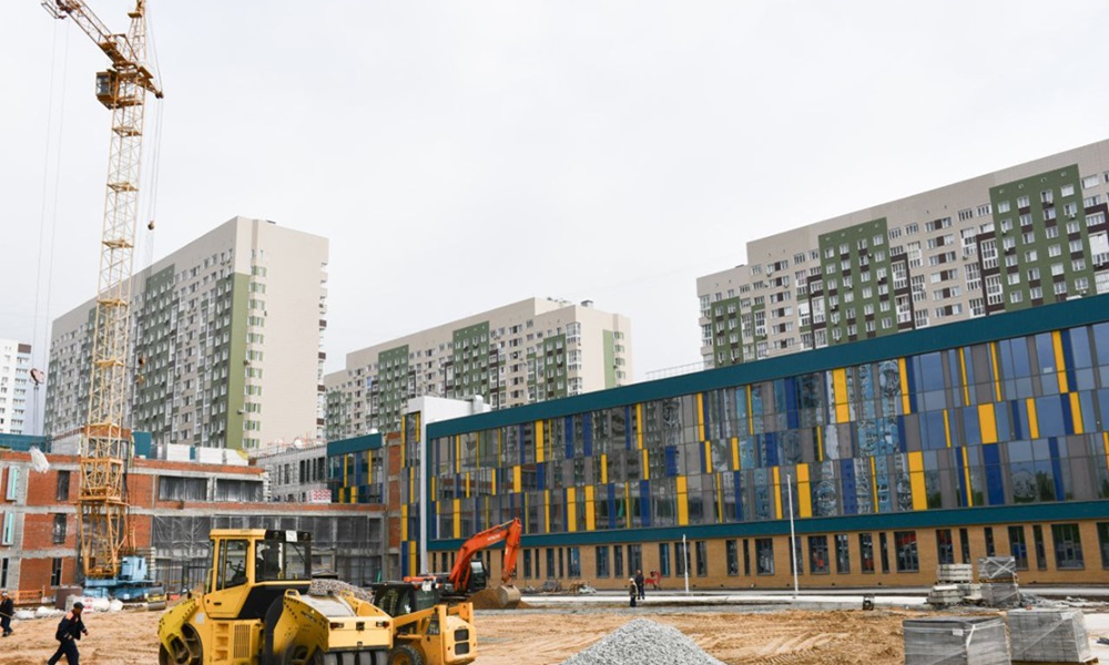 Строительство школы в Кузьминках завершено на 66 %