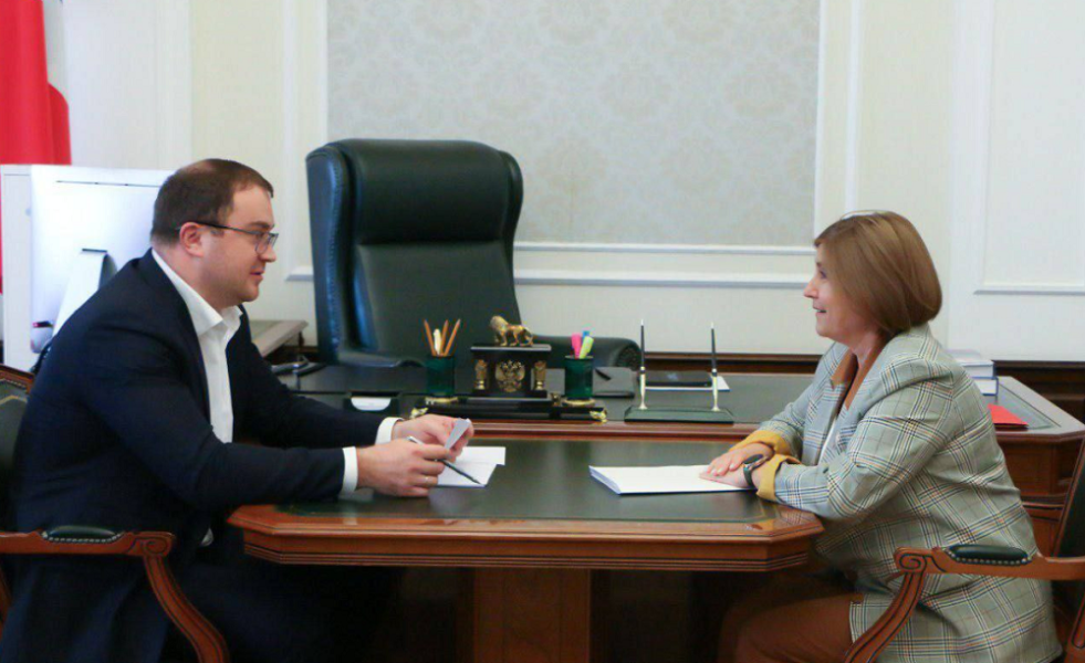 Виталий Хоценко обсудил рабочие вопросы с и. о. главы Полтавского района Валерией Никитиной