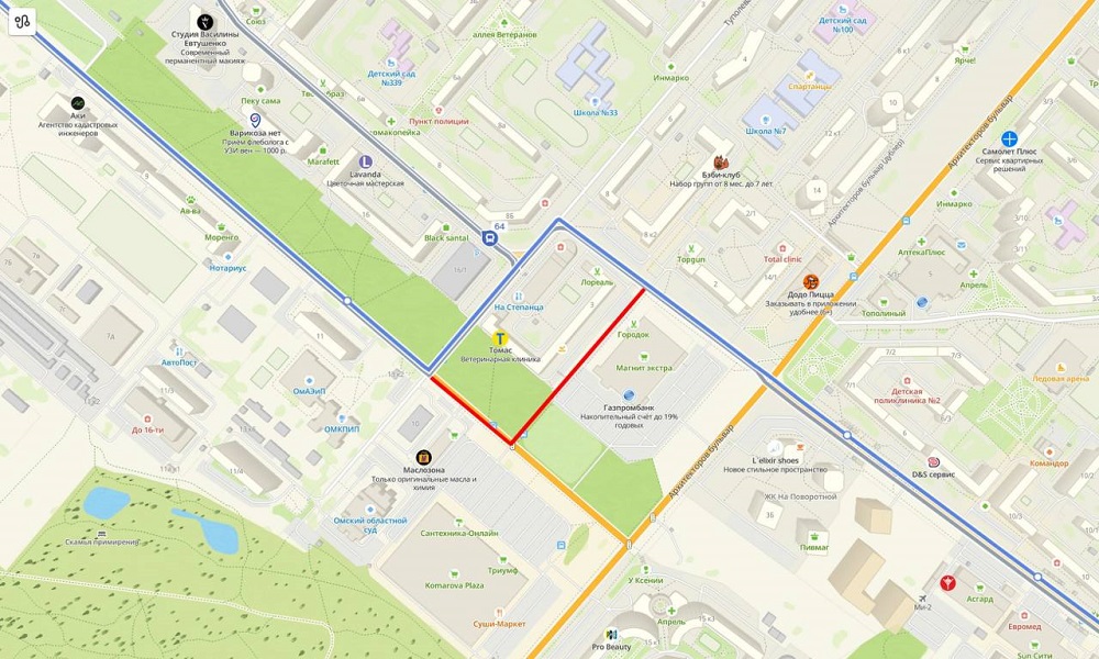 В Омске изменили автобусные маршруты № 24 и № 64 