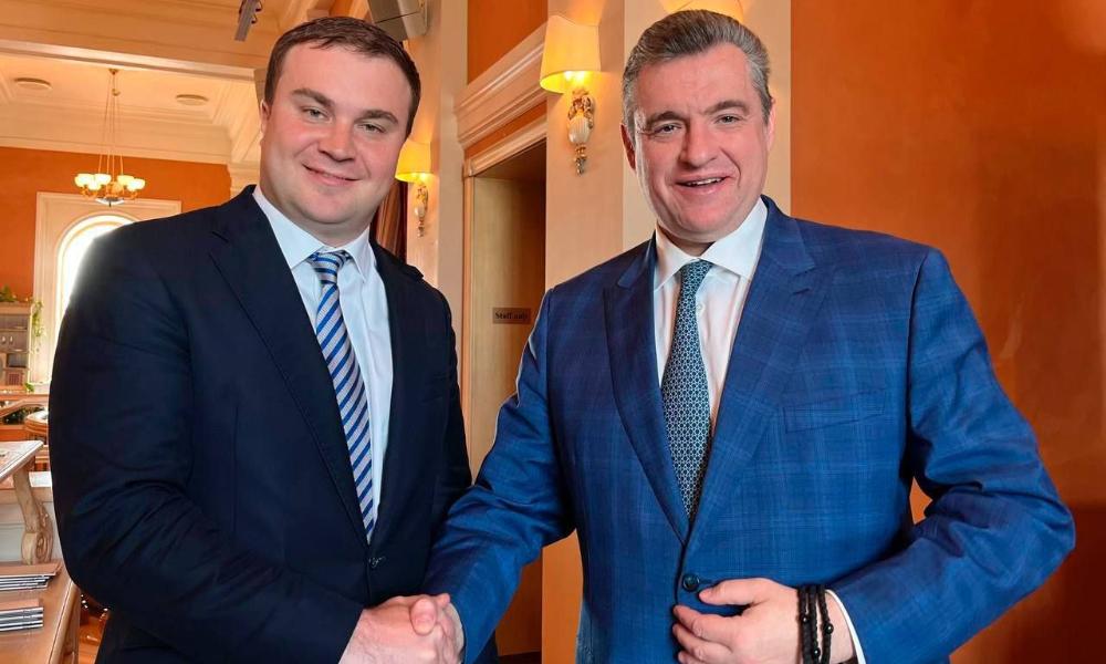 Глава Омской области Виталий Хоценко встретился с председателем ЛДПР Леонидом Слуцким 