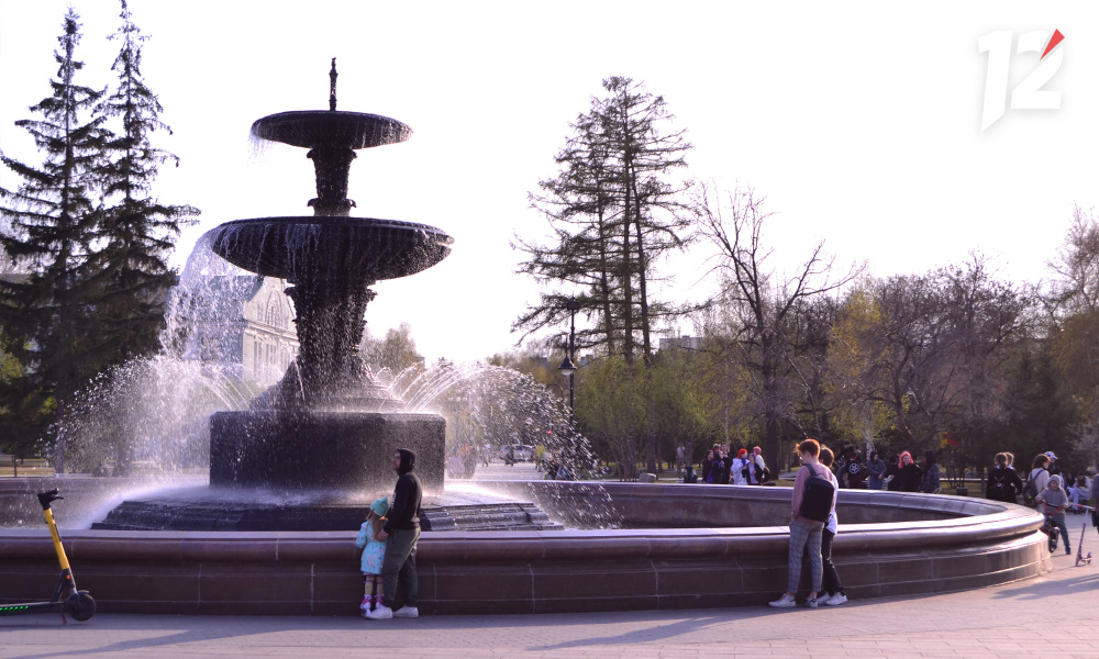 В Омске заработали фонтаны