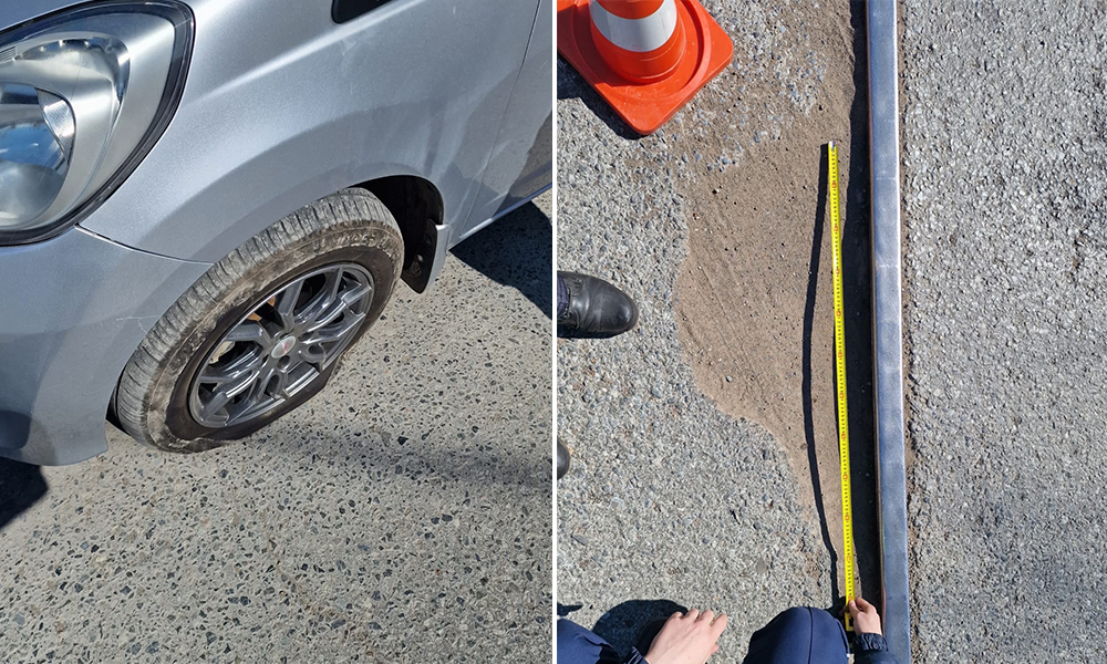 Омичи массово жалуются на пробитые колёса из-за ямы на Королёва