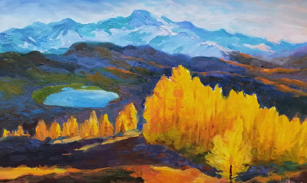 Уч-Сумер и Кара-Тюрек: омичка пишет картины с видами заповедных и труднодоступных мест Горного Алтая