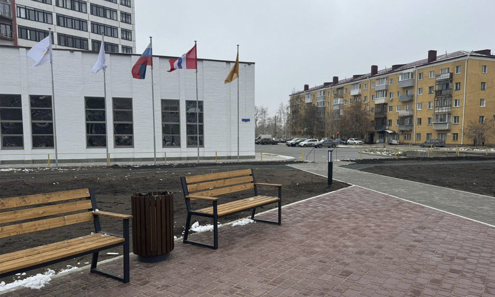 В Омске за 12 миллионов благоустроили сквер в Советском округе