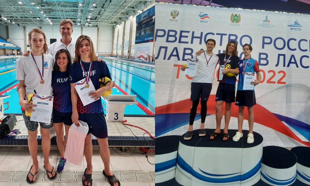 На первенстве России по подводному спорту омич забрал золото, серебро и бронзу