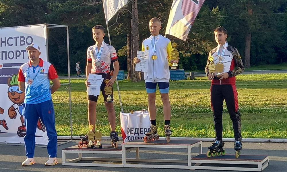Омич Егор Габеркорн завоевал два призовых места на первенстве России по роллер-спорту
