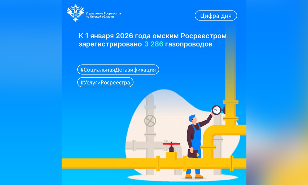 В Омской области количество регистраций газопроводов выросло вдвое