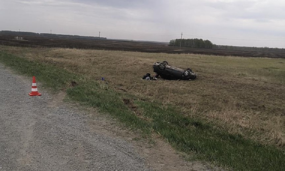 В Омской области перевернулась иномарка с двухлетним ребёнком