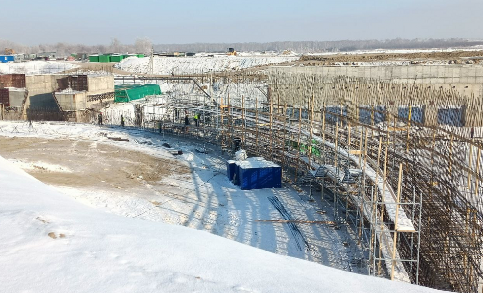На Красногорском гидроузле начинается комплекс бетонных работ 