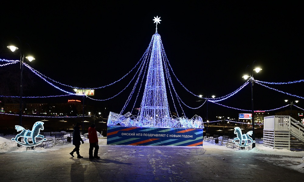 ОНПЗ признан лидером новогоднего оформления Омска
