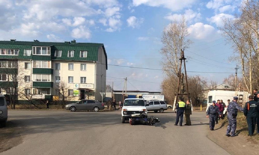 В Омской области водитель сбил мотоциклиста