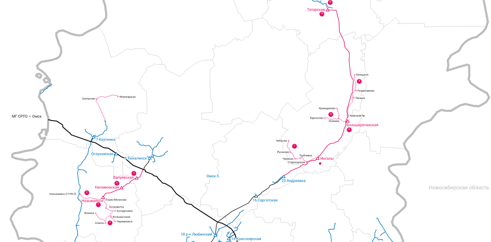 Планы по газификации Омской области показали на онлайн-карте 