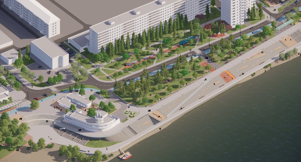 Кафе, сухой фонтан, скейт-площадка: градостроительный совет рассмотрел концепцию обновления набережной Тухачевского