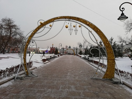 В сквере в центре Омска установят световые арки